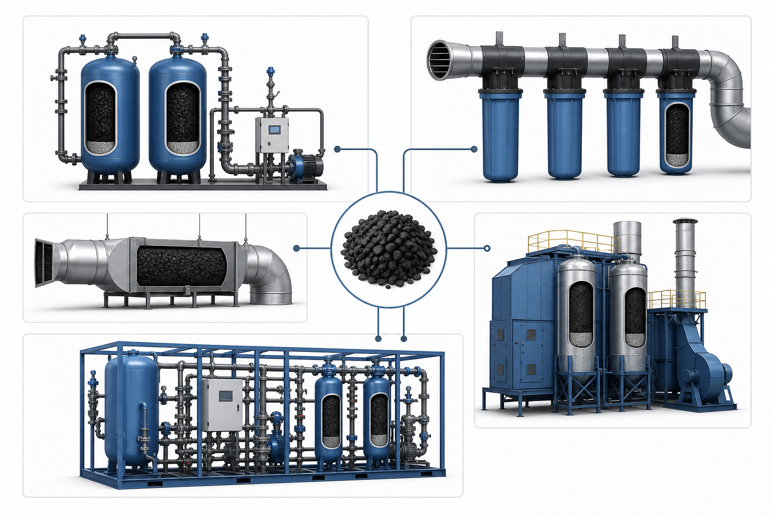 Activated carbon supplier fit across water air gas odor and industrial filtration applications