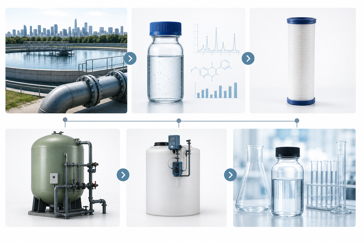 Water source to activated carbon media fit matrix for GAC carbon block and PAC