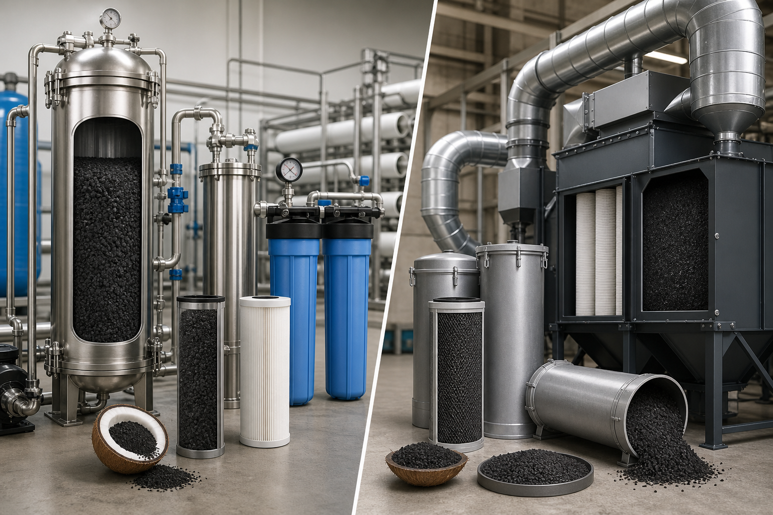Coconut shell activated carbon used in water filtration and vapor phase treatment
