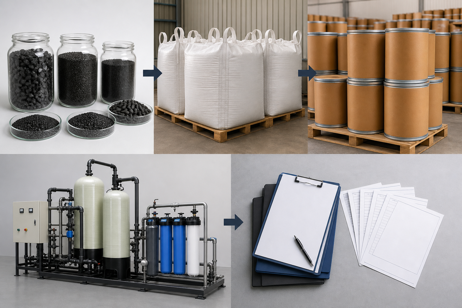 Procurement workflow for buying coconut shell activated carbon
