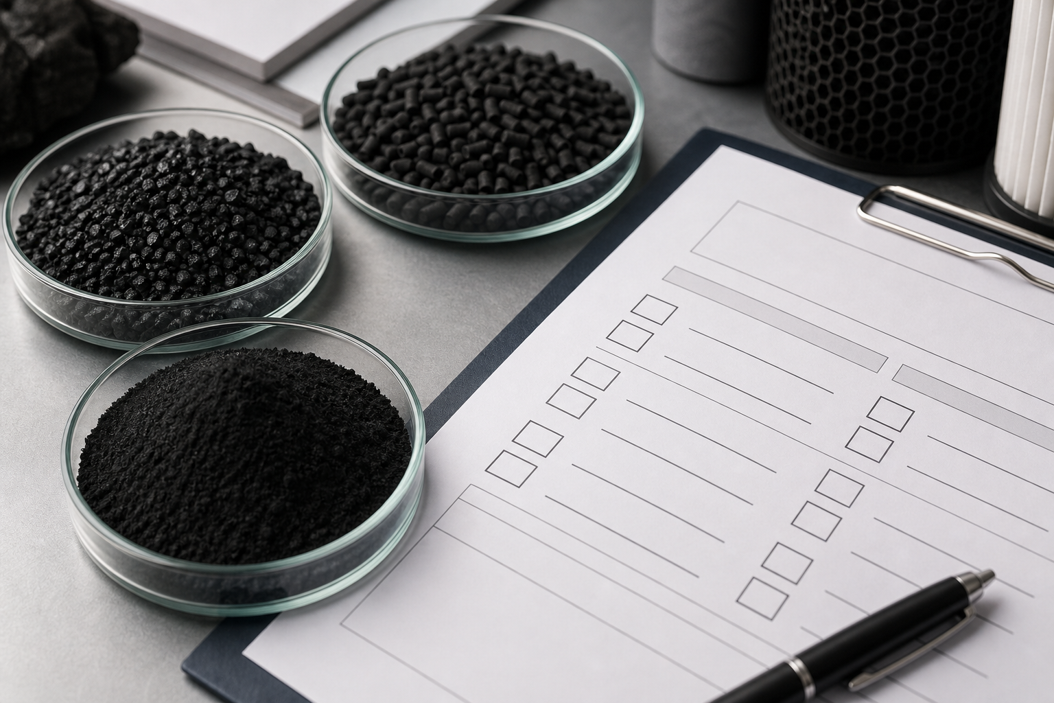 Activated carbon specification checklist for alternative quote review