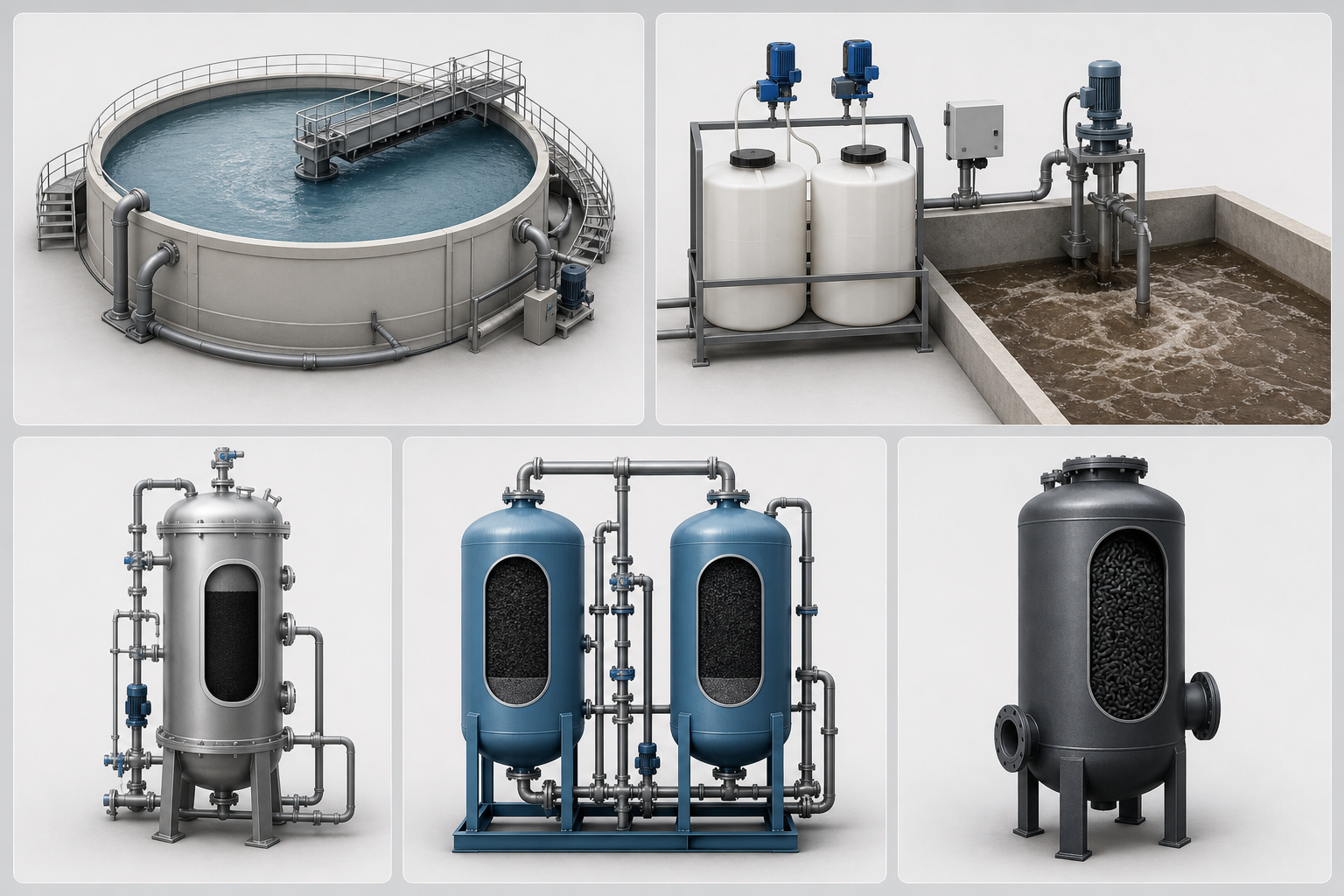 Powder activated carbon process-fit matrix for liquid treatment and alternative media forms