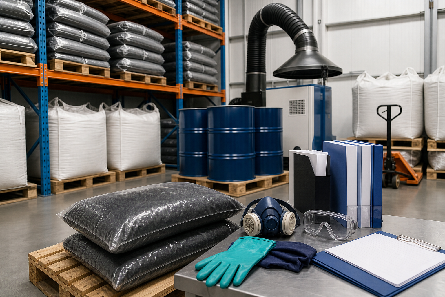 Powdered activated carbon handling storage packaging and SDS review considerations