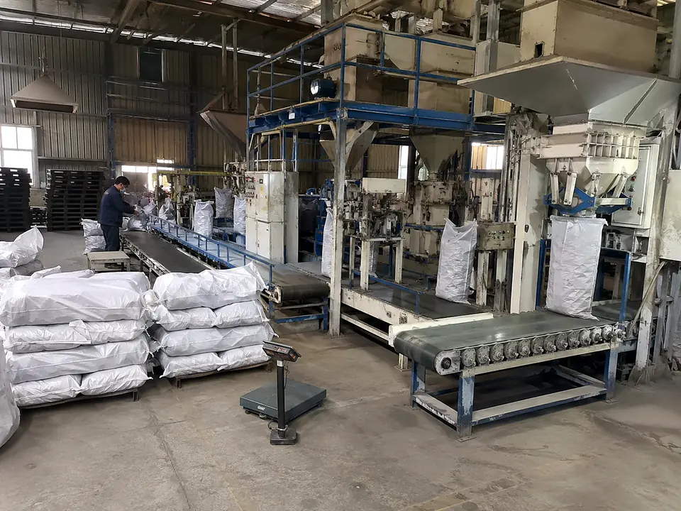 Activated carbon automatic bag filling line and conveyor