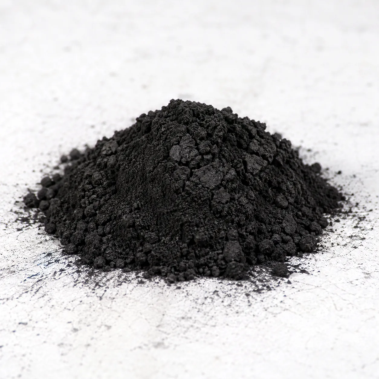 Decolorization powdered activated carbon sample pile