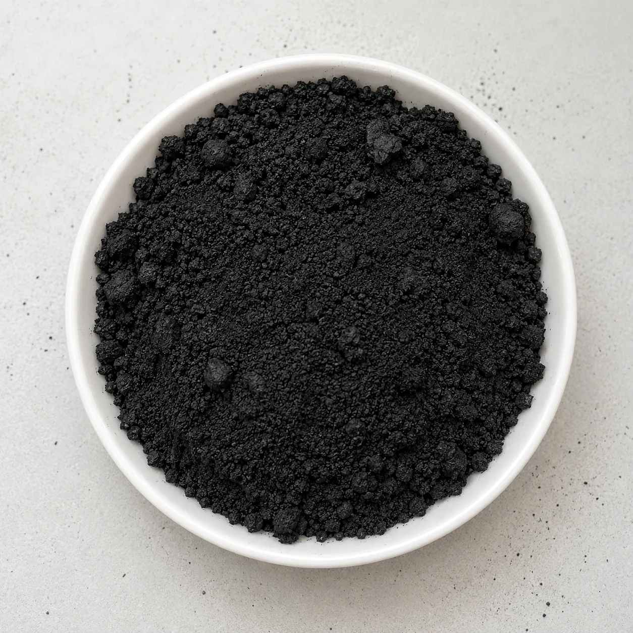 Top view of decolorization powdered activated carbon